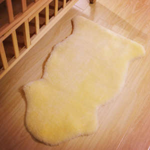 Soft Baby Blanket One Single Sheepskin Pelt